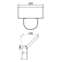 Deko-Light LED-vegglampe utendørs Alkes S, 20 cm bred Discount