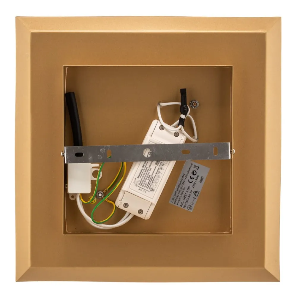 Eco-Light LED-vegglampe Window 32x32 cm, gull| Vegglamper