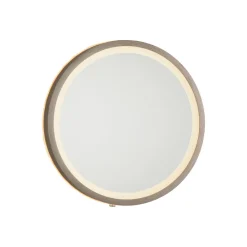 Paul Neuhaus LED-veggspeil VIDRO, bronse, Ø 26 cm, powerbank, bryter Hot