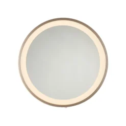 Paul Neuhaus LED-veggspeil VIDRO, bronse, Ø 36 cm, powerbank, bryter Discount