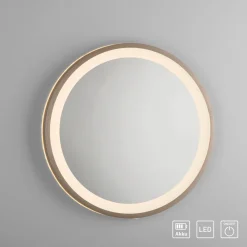 Paul Neuhaus LED-veggspeil VIDRO, bronse, Ø 36 cm, powerbank, bryter Discount