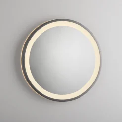 Paul Neuhaus LED-veggspeil VIDRO, grå, Ø 36 cm, powerbank, bryter Outlet