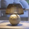 Les Jardins LED-bordlampe Alba, grå/beige, høyde 41 cm| Dekorasjonsbelysning|Solcellelamper Med Sensor
