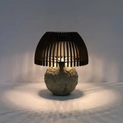 Les Jardins LED-bordlampe Alba, grå/beige, høyde 41 cm| Dekorasjonsbelysning|Solcellelamper Med Sensor