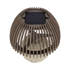 Les Jardins LED-bordlampe Alba, grå/beige, høyde 41 cm| Dekorasjonsbelysning|Solcellelamper Med Sensor
