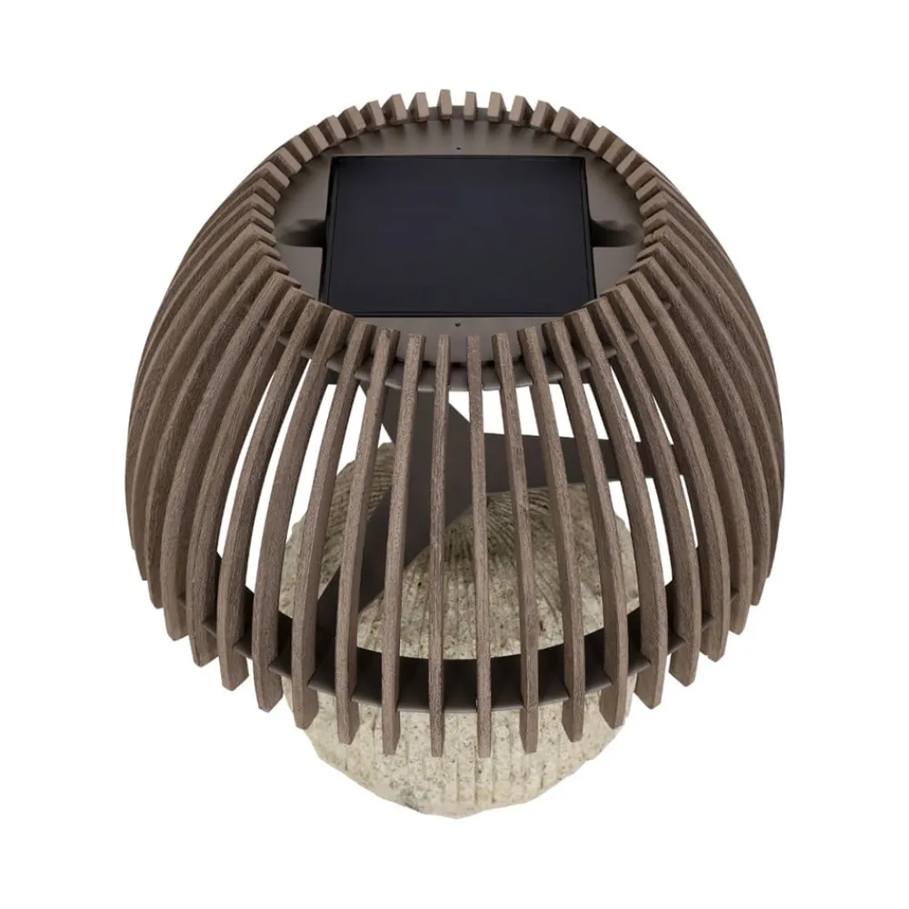 Les Jardins LED-bordlampe Alba, grå/beige, høyde 41 cm| Dekorasjonsbelysning|Solcellelamper Med Sensor