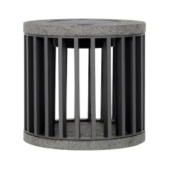 Les Jardins LED-solcellelampe Halo, grå, aluminium/granitt| Solcellelamper