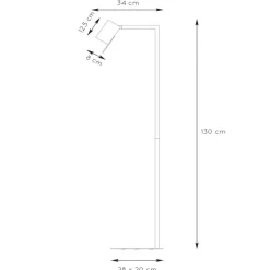 Lucide Lesley gulvlampe, svart Sale