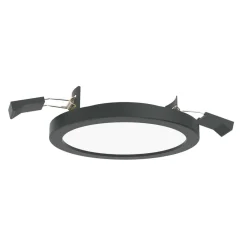 LIGHTME LED-innbyggingslampe Aqua Plano IP44 svart| Downlights|Spotter I Tak