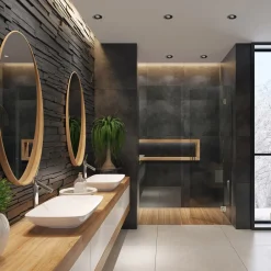 LIGHTME LED-innbyggingslampe Aqua Plano IP44 svart| Downlights|Spotter I Tak