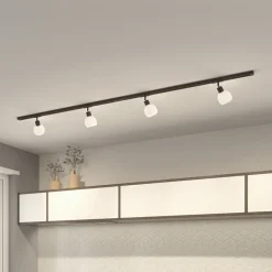 Lindby 1 lyskilde skinnesystem Linaro, E14, 4 lyskilder, svart Sale