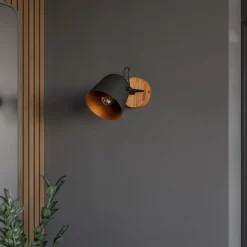 Lindby Adalin vegglampe, svart Outlet