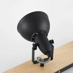 Lindby Aylis taklampe, 4 lyskilder, 82 cm, svart, tre, E14| Design- Og Hotellbelysning|Spotter I Tak