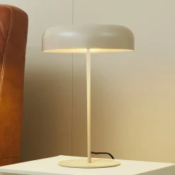 Lindby bordlampe Edion, beige, metall, 45 cm Hot