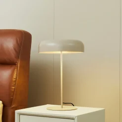 Lindby bordlampe Edion, beige, metall, 45 cm Hot