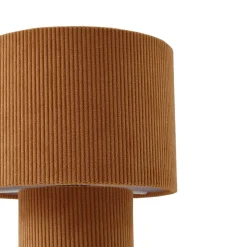 Lindby bordlampe Jone, lysebrun, tekstil, 30 cm høy, E27 Sale