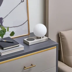 Lindby bordlampe Junis, nikkel, ladefunksjon Sale