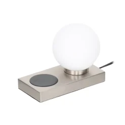 Lindby bordlampe Junis, nikkel, ladefunksjon Sale