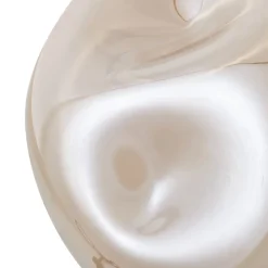 Lindby bordlampe Lelia, ravfarget, glass, metall, Ø 35 cm| Bordlamper