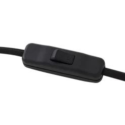 Lindby bordlampe Lelia, røykgrå, glass, metall, Ø 35 cm Hot