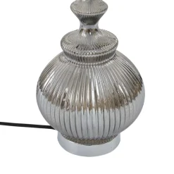 Lindby bordlampe Loraine, hvit/grå, glass, Ø 33 cm, E27| Bordlamper