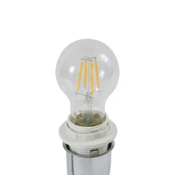 Lindby bordlampe Loraine, hvit/grå, glass, Ø 33 cm, E27| Bordlamper