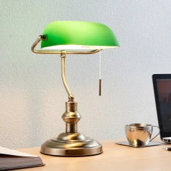 Lindby bordlampe Milenka, bronse, høyde 38 cm, metall Hot