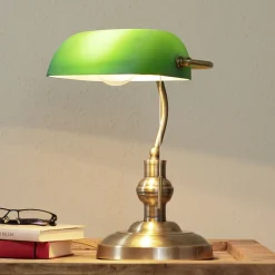 Lindby bordlampe Milenka, bronse, høyde 38 cm, metall Hot