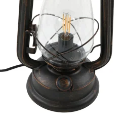 Lindby bordlampe Raisa, rustfarget, metall, lykt, E14 Discount