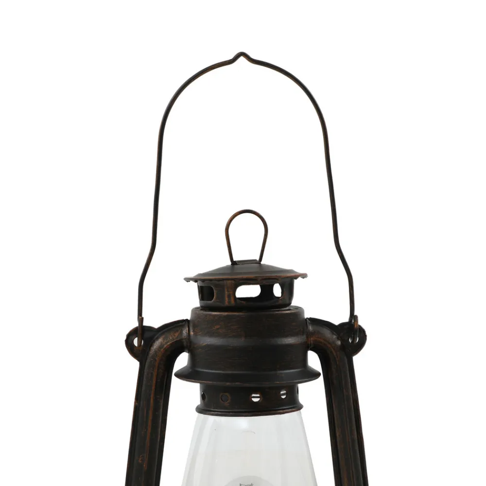 Lindby bordlampe Raisa, rustfarget, metall, lykt, E14 Discount