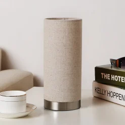 Lindby bordlampe Ronja, høyde 26 cm, kremfarget, tekstil Sale