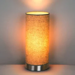 Lindby bordlampe Ronja, høyde 26 cm, kremfarget, tekstil Sale