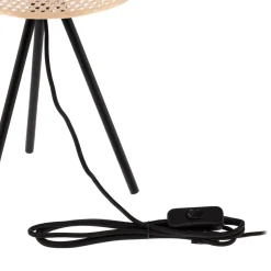 Lindby bordlampe Soula, Ø 20 cm, beige, plast, E27| Bordlamper