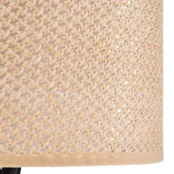Lindby bordlampe Soula, Ø 26 cm, beige, plast, E27| Bordlamper
