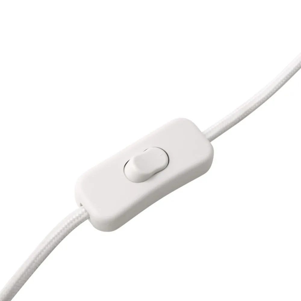 Lindby bordlampe Thalassia, hvit, Ø 26 cm, keramikk Best