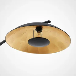 Lindby buelampe Emilienne, svart, gullfarget, 180 cm Clearance