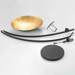 Lindby buelampe Emilienne, svart, gullfarget, 180 cm Clearance