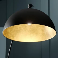 Lindby buelampe Jonera, svart, metall, E27, høyde 185 cm Clearance