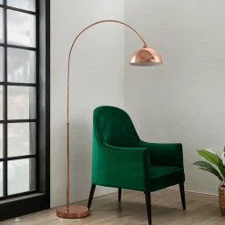 Lindby buelampe Lennart, kobber, høydejusterbar, E27 Online