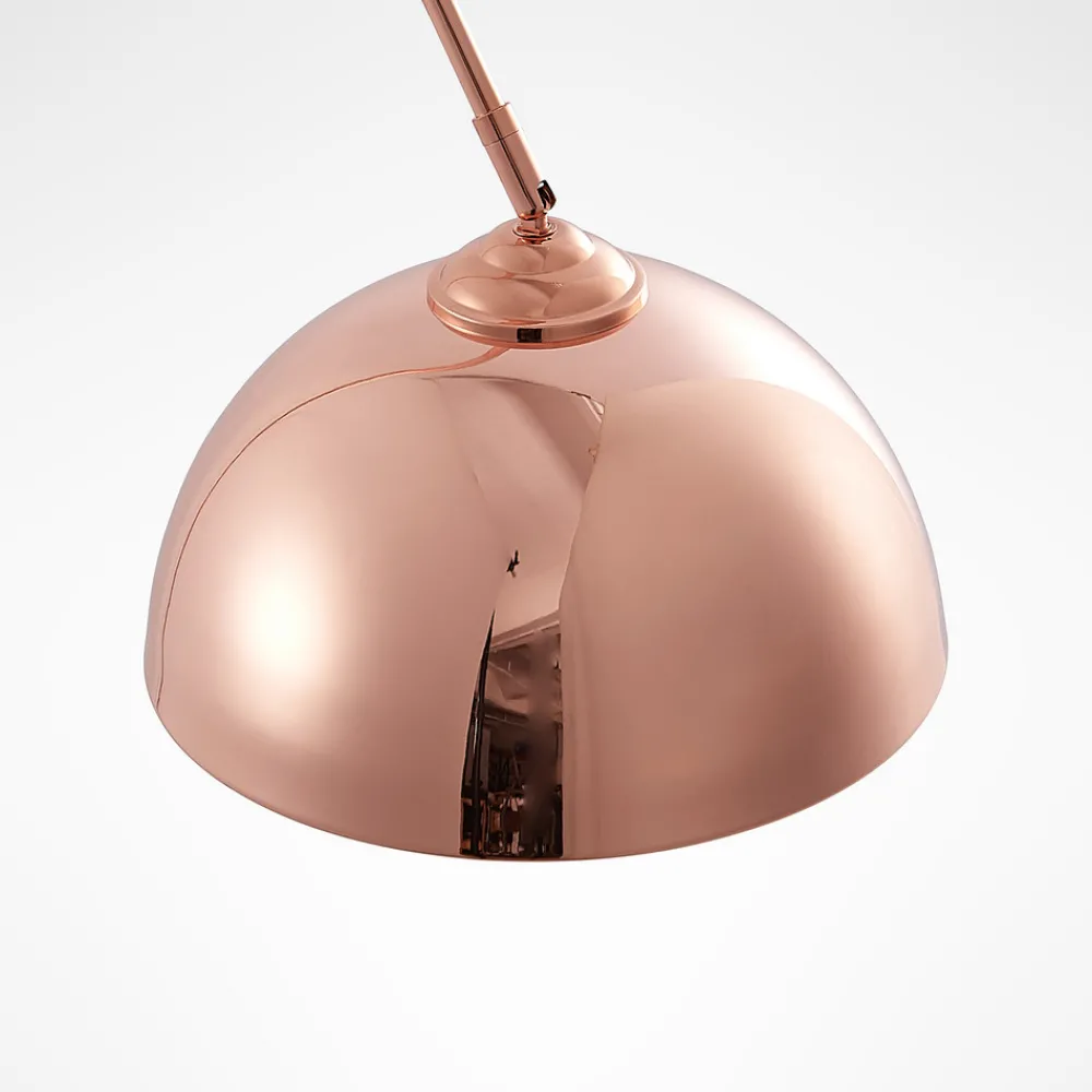 Lindby buelampe Lennart, kobber, høydejusterbar, E27 Online