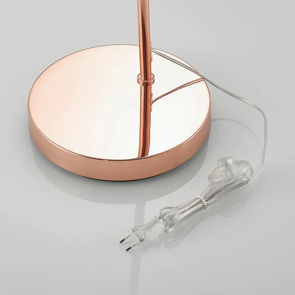 Lindby buelampe Lennart, kobber, høydejusterbar, E27 Online