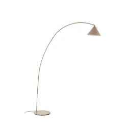 Lindby buelampe Triangolo, beige, høyde 195 cm, metall, E27