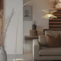 Lindby buelampe Valdorin, beige, papir, 195 cm, IP20 Sale