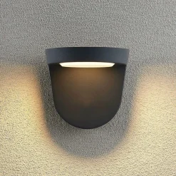 Lindby Carmelo utendørs LED-vegglampe, mørkegrå| Kommersiell Utebelysning|Led-Utendørs