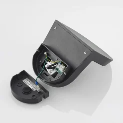 Lindby Carmelo utendørs LED-vegglampe, mørkegrå| Kommersiell Utebelysning|Led-Utendørs