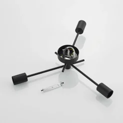 Lindby Cerros taklampe, 3 lyskilder, svart, metall| Design- Og Hotellbelysning|Taklamper