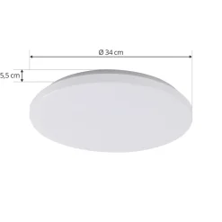 Lindby Doki LED taklampe for utendørs bruk, 34 cm, hvit, plast Online