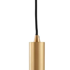 Lindby Doroteo hengelampe, 3 lyskilder, grønn/amber/grå, glass| Pendellamper