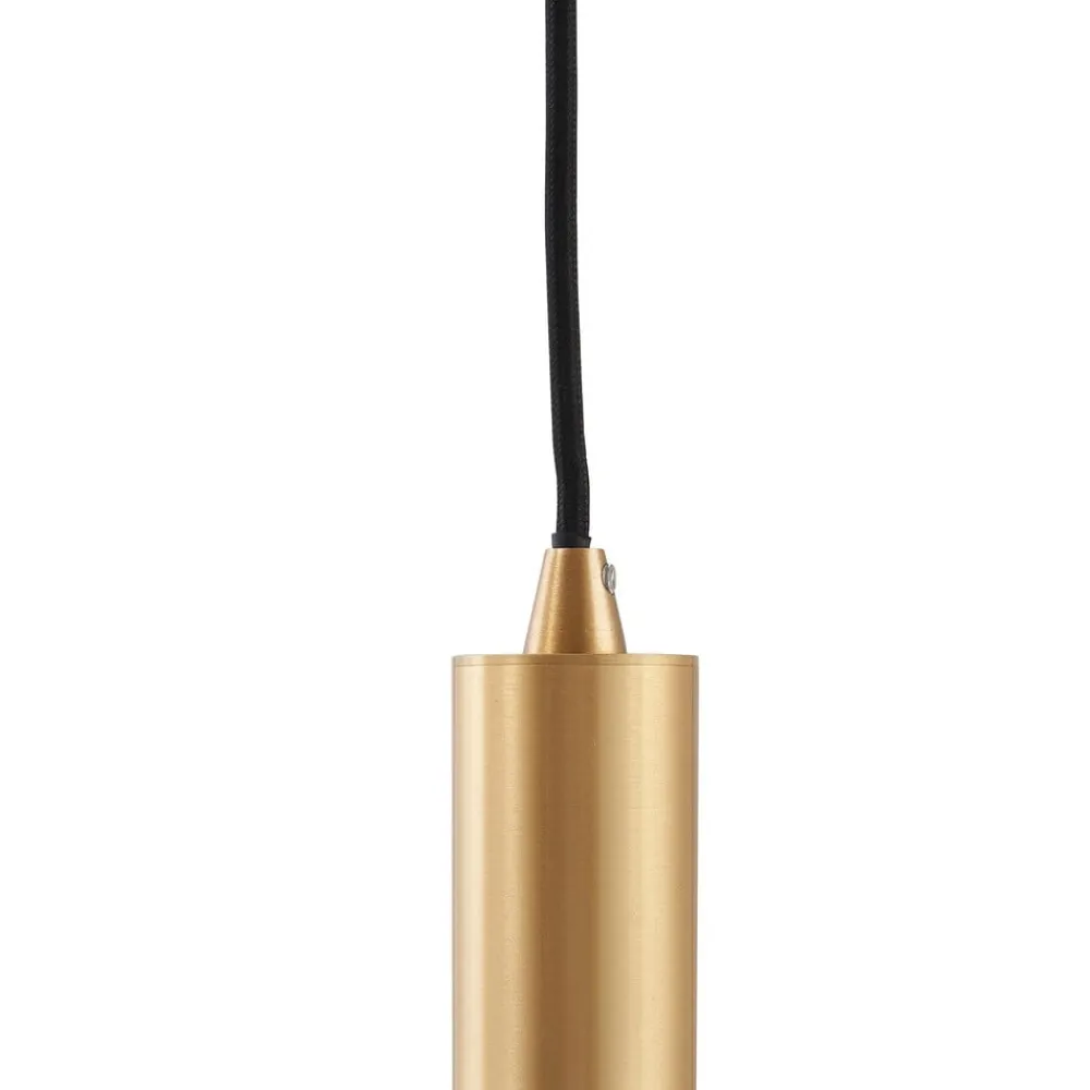 Lindby Doroteo hengelampe, 3 lyskilder, grønn/amber/grå, glass| Pendellamper