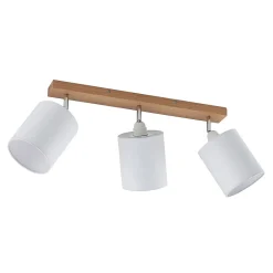 Lindby downlight Imarin, 56 cm, 3 lyskilder, hvit, tre| Taklamper